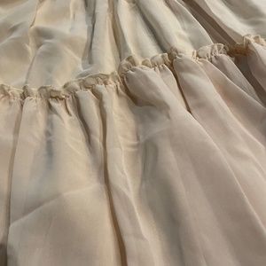 Missord Plunging Neck Frill Ruffle Hem Chiffon Dress